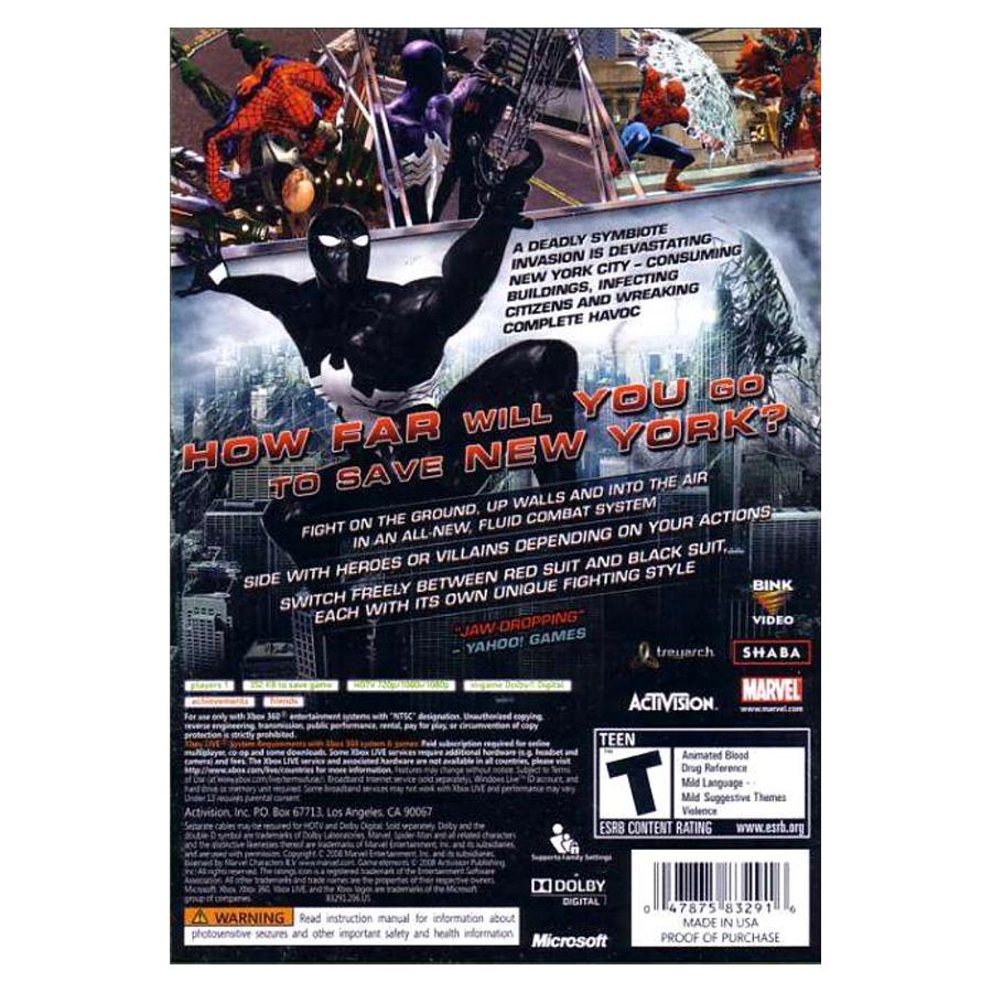 US版X360]Spider-Man: Web of Shadows(新品) - huck-fin 洋ゲーレトロ 